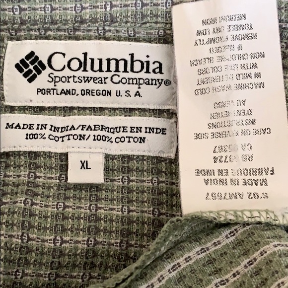 Columbia 100% Cotton Casual Short Sleeve Shirt - Picture 7 of 8